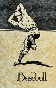 early 1900s baseball art pitcher 