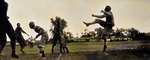 early 1900s baylor football action