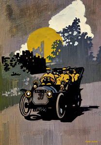 early 1900s car art
