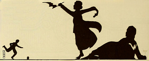 early 1900s football art woman pennant