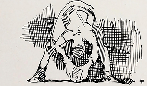 early 1900s football center art row1