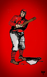 Early 1900s Georgia Bulldogs Baseball Art