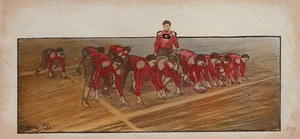 early 1900s georgia football art 