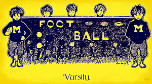 Early 1900s Michigan Football Art Remix