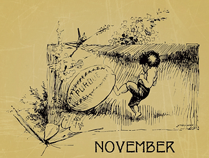 early 1900s purdue football art kick