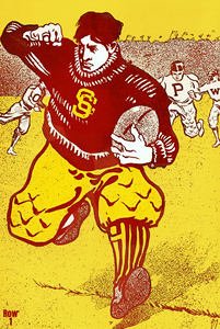 Early 1900s USC Trojans Football Player Art