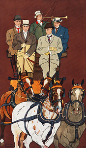 edward penfield 5 men in carriage