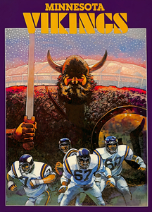 Eighties Retro Minnesota Vikings Art