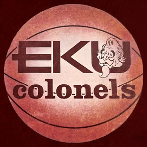 Retro EKU Colonels Basketball Art