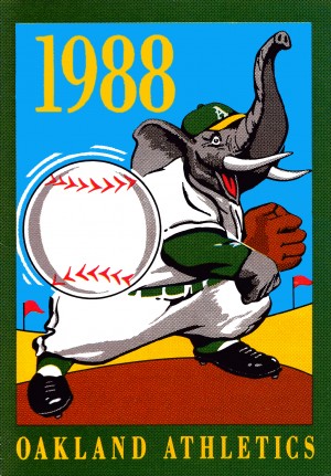 1988 Oakland As Retro Poster