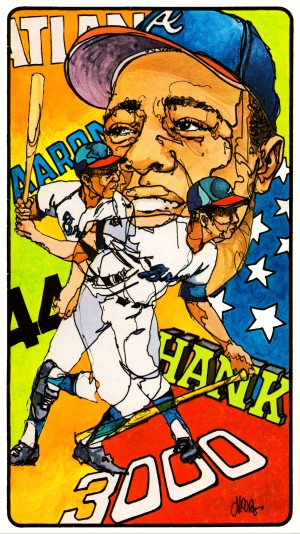 1970 Atlanta Braves Hank Aaron Poster
