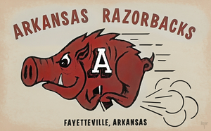 Vintage Arkansas Razorbacks Art
