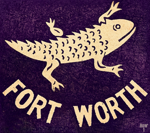Vintage TCU Horned Frog Art