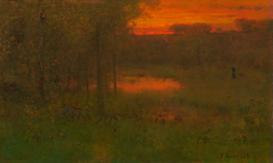 george inness sunset circa 1887