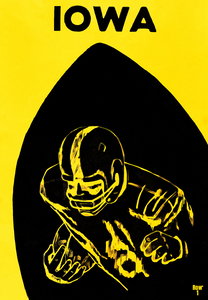 Vintage Iowa Football Art
