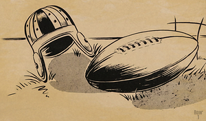 helmet football goal post art