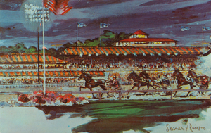 Home Free Saratoga Horse Racing by Sherman Raveson