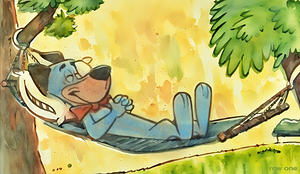 huckleberry hound taking a nap