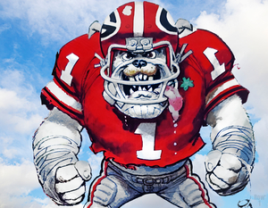 Jack Davis Georgia Football Art Remix