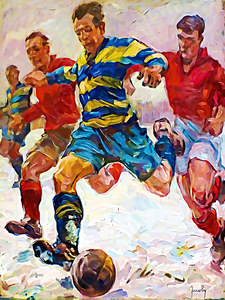 Jean Jacoby Foussball Soccer Art