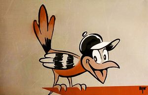 jim hartzell vintage baltimore oriole art