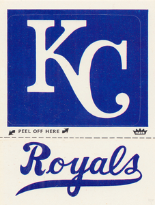 1978 Kansas City Royals Fleer Hi-Gloss Sticker | Row 1