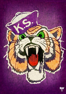 Kansas State Wildcat Throwback Art