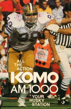 komo am 1000 seattle radio uw husky football poster