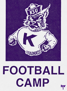 1970s ksu wildcat football camp art 