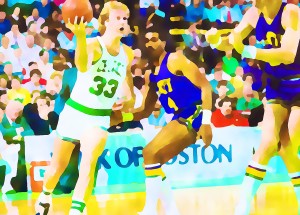 Larry Bird Digital Watercolor
