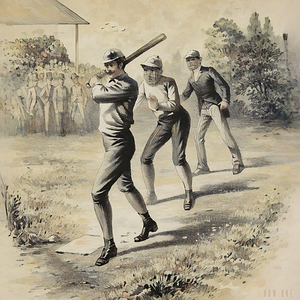 Late 1800s Baseball Art
