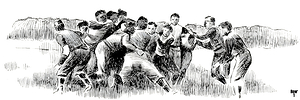 Late 1800s Football Art