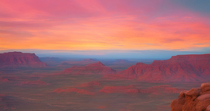looking out in desert sunset 2