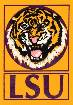 LSU Tigers Retro Eighties Art Print 
