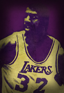 Magic Johnson Lakers Basketball Art