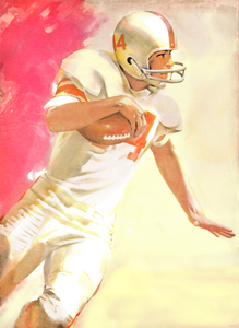 1963 Running Back Vintage Gridiron Wall Art