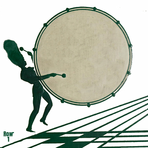 marching band vintage bass drum art
