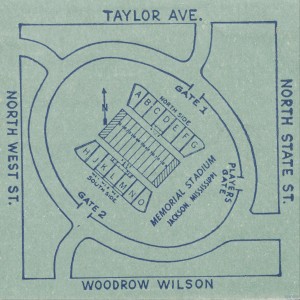 1956 Memorial Stadium Map Jackson MS