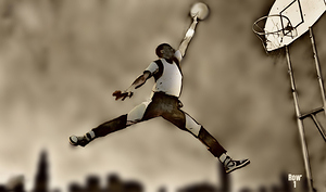 1985 Michael Jordan Poster Card Remix