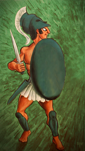 Vintage Michigan State Spartan Art