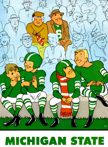 Michigan State Football Art by Barbara Brown