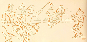 mid 1900s football art