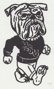 Throwback Eighties  Miss State Bulldog Art