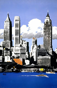 new york vintage travel poster remix row one