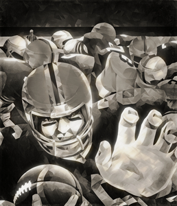 Night Game Football Art