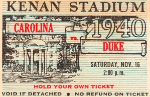 1940 Duke Blue Devils at UNC Tar Heels