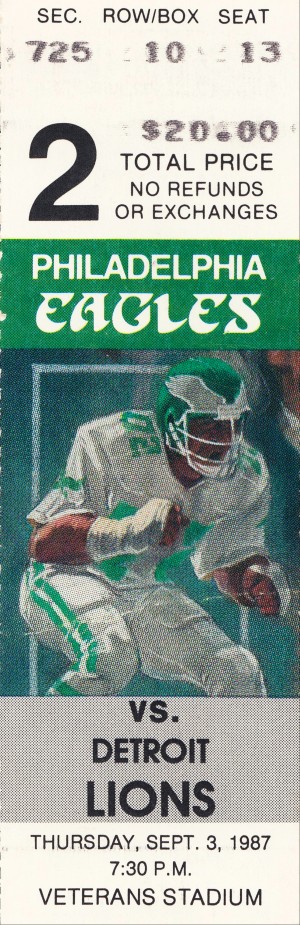 Philadelphia Eagles Ticket Stub Art