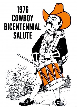 pistol pete osu ok state poster bicentennial salute 1976