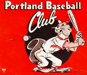 Portland Beavers Baseball Club Art by Mo Martindale