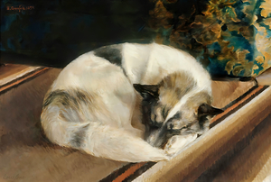 reposing dog 1894 sigrid granfelt